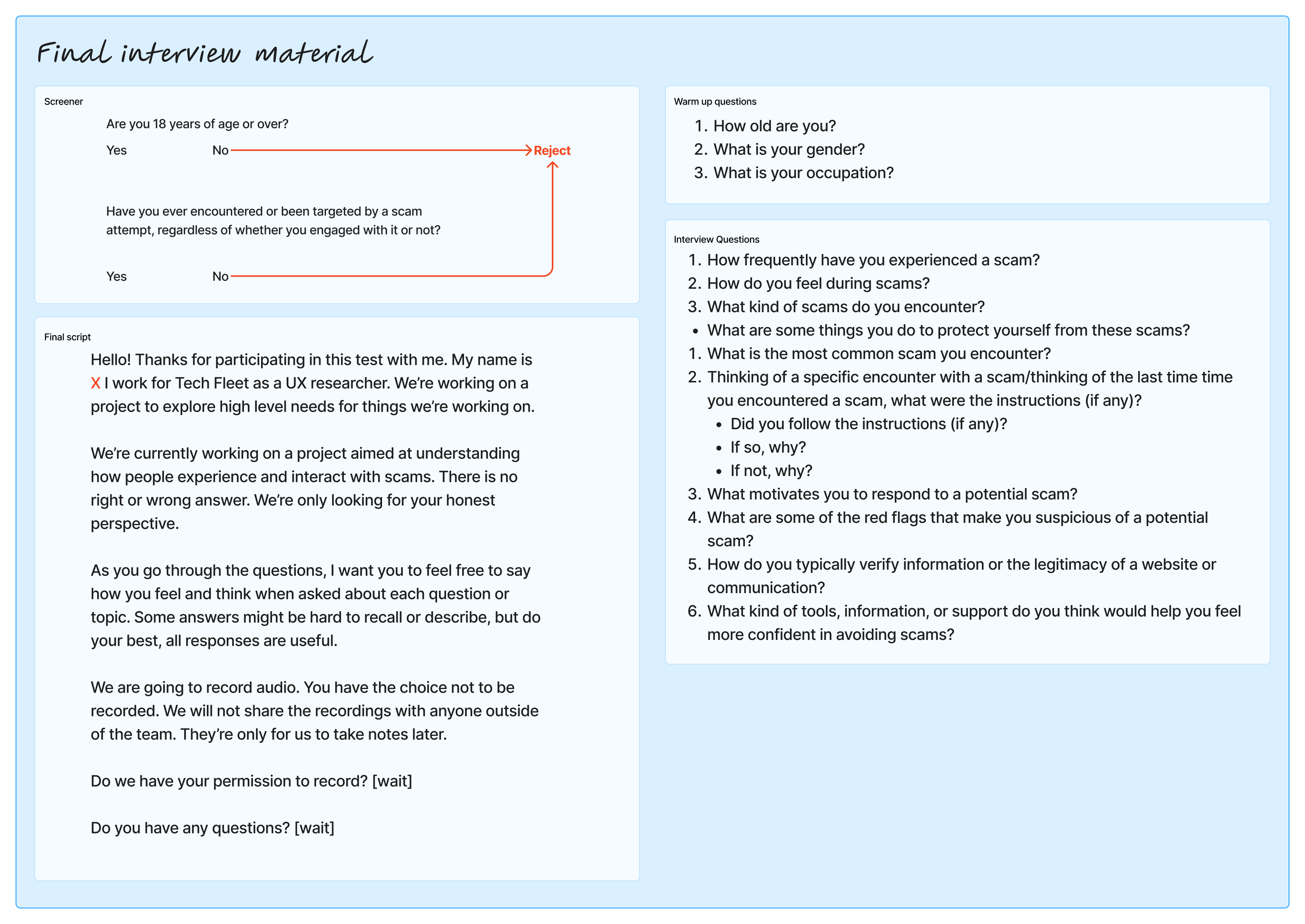 Interview script